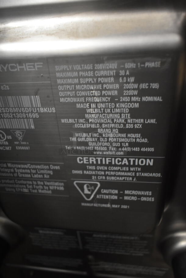 2021 Merrychef eikon e2s Stainless Steel Commercial Countertop Electric Powered Rapid Cook Oven. 208/240 Volts, 1 Phase.  - Image 7 of 7