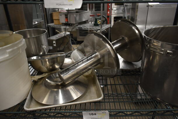 ALL ONE MONEY! Tier Lot of Various Items Including Metal Pans and Poly Bins - Image 3 of 4