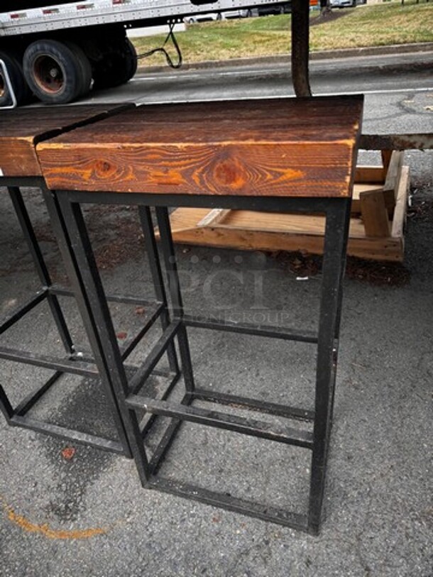 Wood & Metal Barstool - Image 2 of 3