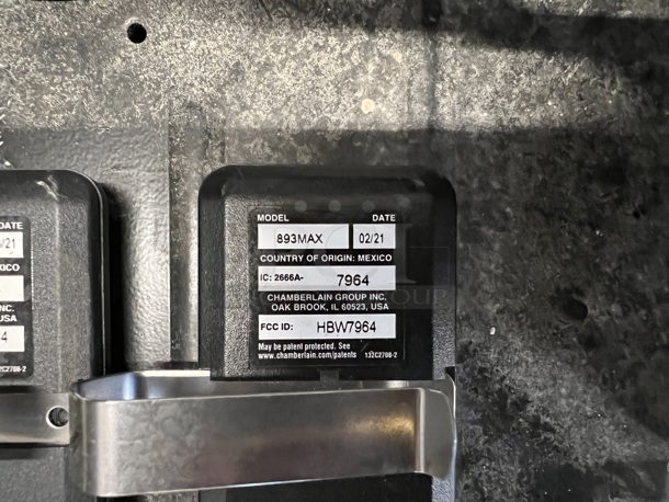 3 LiftMaster Formula I Professional Chamberlain Garage Door Openers w/ 2 Chamberlain 893MAX Remote Control Garage Transmitters. 13.5x10x7. 3 Times Your Bid! - Image 9 of 10
