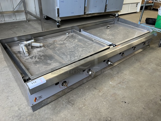 LIKE NEW! CPG 351GTCPG72NL Stainless Steel Commercial Countertop Natural Gas Powered Flat Top Griddle w/ Thermostatic Controls. 180,000 BTU. 72x30x16 - Image 11 of 11