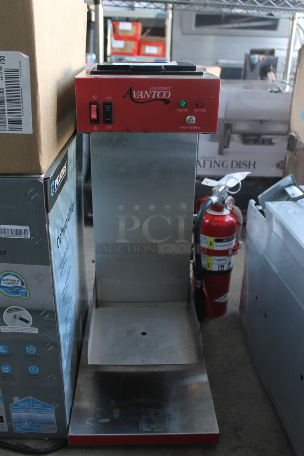 Avantco 177CMAPADJ Stainless Steel Commercial Countertop Coffee Machine. 120 Volts, 1 Phase.  - Image 1 of 5
