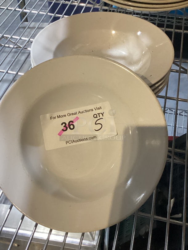 9” Salad/Soup Ceramic Stoneware plates 
Your Bid x 5  - Image 1 of 2