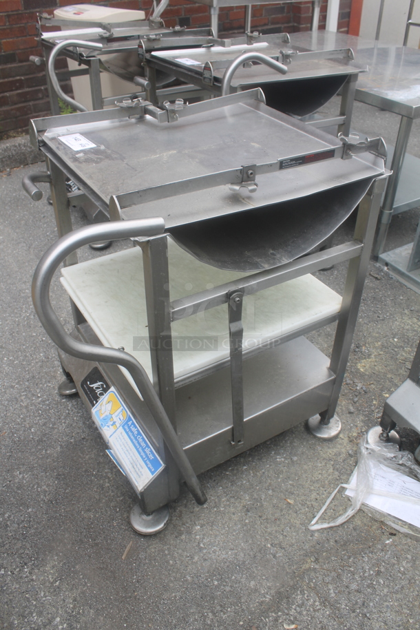 Face to Face Stainless Steel Commercial Floor Style Meat Slicer Station on Commercial Casters. - Image 3 of 5