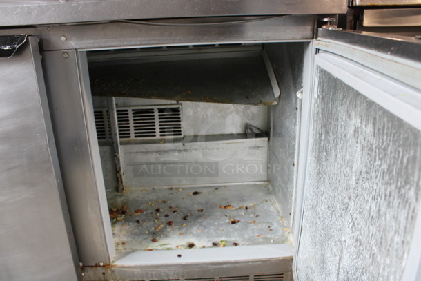 Beverage Air Model SPE48-12 Stainless Steel Commercial Sandwich Salad Bain Marie Mega Top on Commercial Casters. 115 Volts, 1 Phase. 48x30x42.5. Tested and Working! - Image 5 of 7