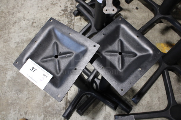 2 Black Metal Table Bases. 21x21x28. 2 Times Your Bid! - Image 4 of 4