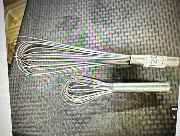 Assorted Commercial SS Whip. 2XBID