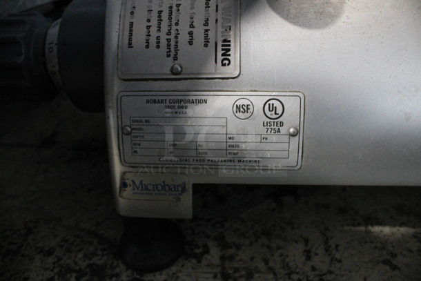 Hobart Model 2812 Stainless Steel Commercial Countertop Meat Slicer. 115 Volts, 1 Phase. 26x24x24. Tested and Working! - Image 5 of 7