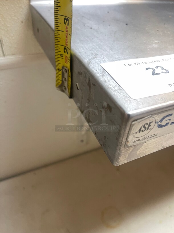 Clean! GSW WS-W1224 Solid Wall Shelf, Stainless Steel, 12 inch x 24 inch NSF  - Image 7 of 7