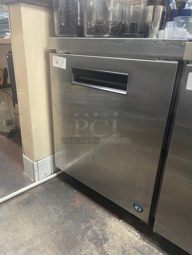 Clean! Hoshizaki Under Counter One Door Commercial  Freezer NSF 115 Volt Tested and Working!