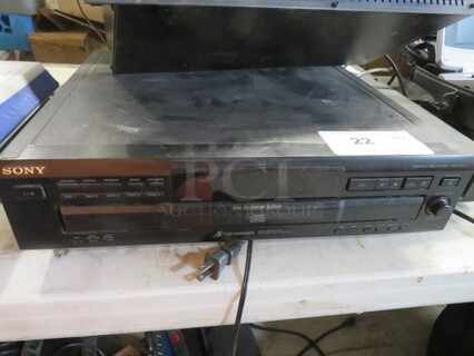 One Sony 5 CD Changer Disc Exchange System. #CDP-C591