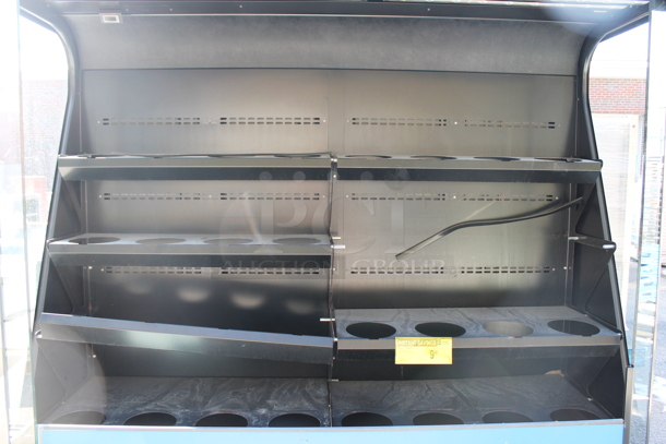 Black Metal Commercial Open Grab N Go Flower Merchandiser w/ Metal Shelves. 208-240 Volts.  - Image 4 of 7