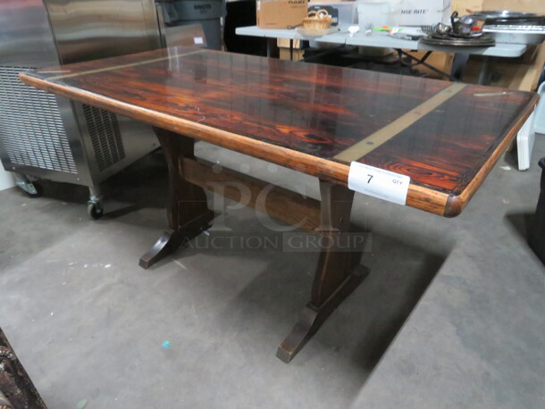 One Wooden Table On A Wooden Base. 60X30X30 - Image 3 of 3