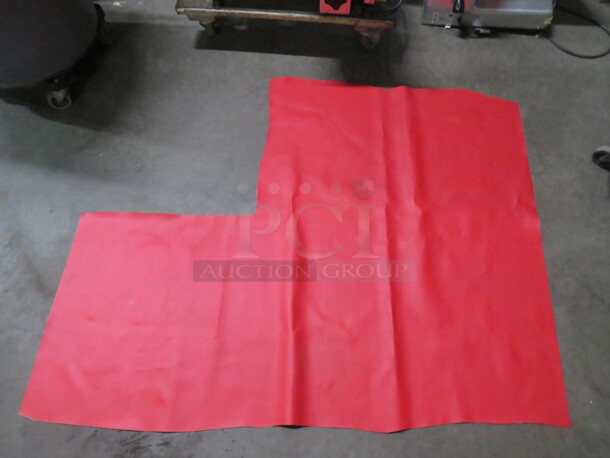 One Roll Of Red Material For Covering Chairs. - Image 1 of 1