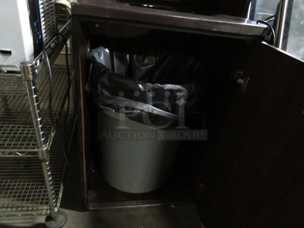 One Trash Receptacle With Over Shelf And Trash Can. 24X27X47 - Image 3 of 3