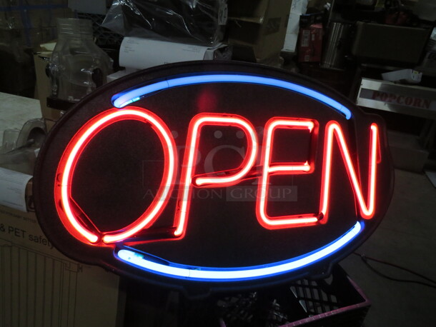 One 32X19 Lighted Open LED Sign. Working!