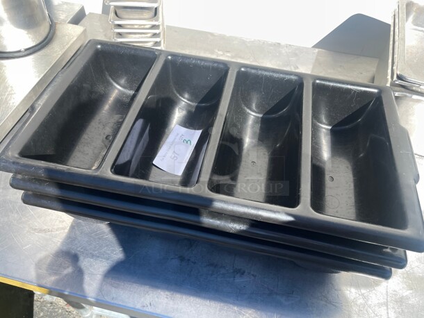 Tablecraft 4-Bin Cutlery Organizer 1524B - Image 3 of 8