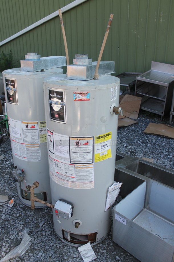 Bradley White DS140S6FBN Metal Commercial Natural Gas Powered Water Heater. - Image 1 of 6