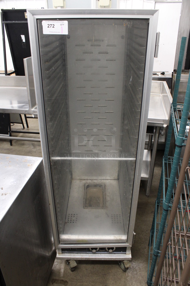 Metal Commercial Single Door Holding Proofing Cabinet on Commercial Casters. 20.5x32.5x67. Tested and Does Not Power On