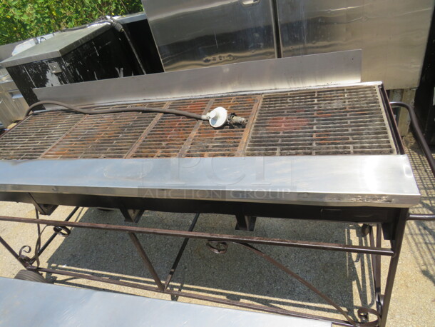 One Big John Portable Propane Grill On Casters. 70X23X36 - Image 1 of 1