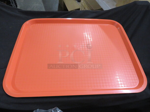 NEW Supera 14X18 Orange Poly Food Tray. 12XBID. 