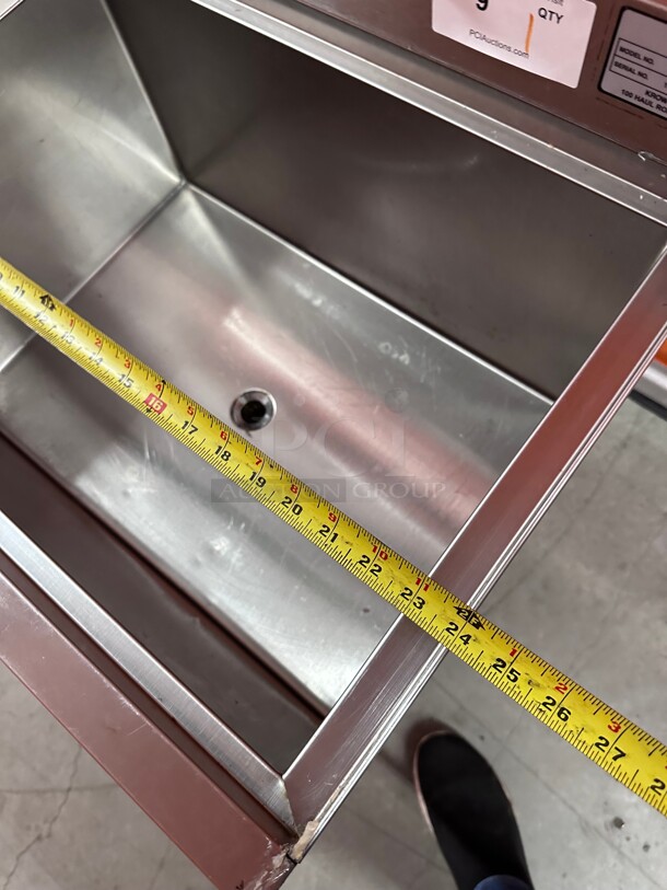 Clean! Krowne Metal 18-24 Ice Bin - Stainless Steel, 24 inch W, 18-1/2 inch D, 80 lb. Ice Capacity, Includes 7 Circuit Cold Plate - Image 7 of 8