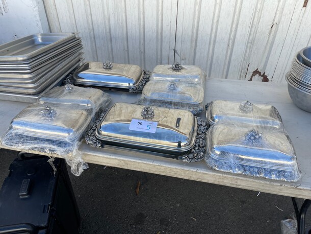 Nice! Commercial Stainless Steel Presentation Plates NSF With Glass Plate - Image 2 of 8