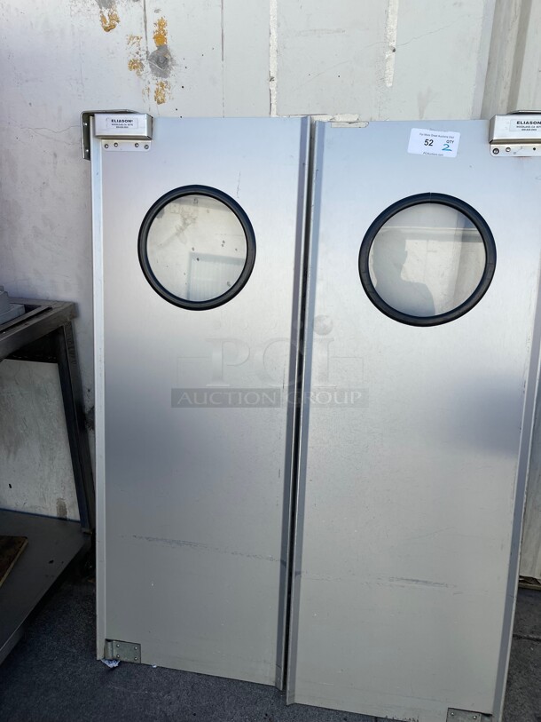 Nice! Eliason Kitchen Swing Door NSF Complete With Brackets - Image 2 of 9