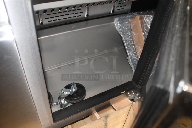 LIKE NEW! 2022 Avantco A Plus 447APST72 Stainless Steel Commercial Sandwich Salad Refrigerated Prep Table Bain Marie Mega Top. Comes w/ Commercial Casters. 115 Volts, 1 Phase. Unit Has Only Been Used a Few Times! Tested and Working! - Image 9 of 12