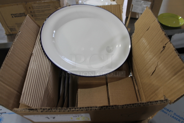 Box of 12 BRAND NEW! Luzerne 10.75" White Ceramic Plates.  - Image 5 of 6