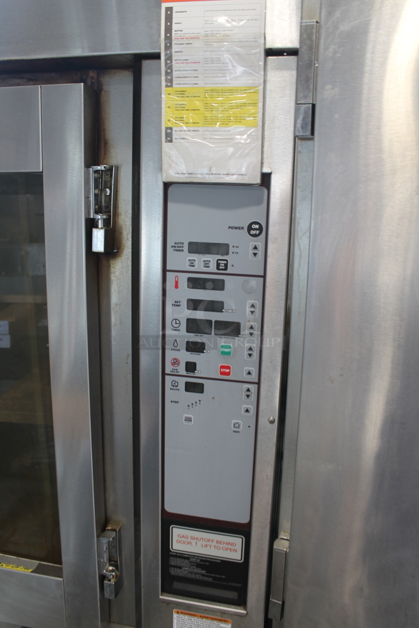 Baxter OV300G Stainless Steel Commercial Floor Style Natural Gas Powered Mini Rotating Rack Oven on Commercial Casters. 95,000 BTU. - Image 3 of 12