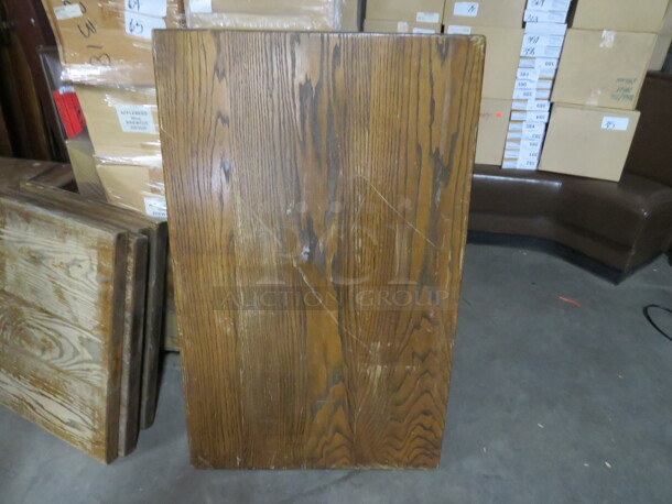 One 2 Inch Thick Solid Wooden Table Top. 48X28