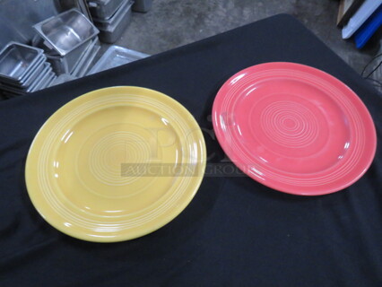 9 Inch Assorted Color Tuxton Plate. 12XBID.