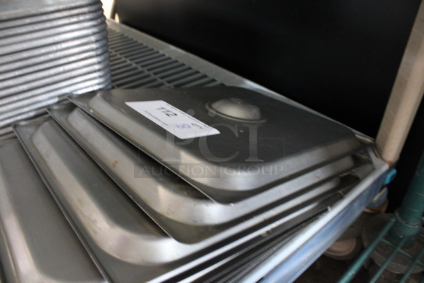 8 Stainless Steel 1/2 Size Drop In Bin Lids. 8 Times Your Bid! - Image 2 of 3