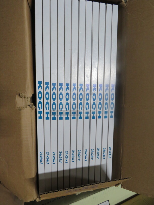One Lot Of 12 Koch A/C Filters. 24X1X24