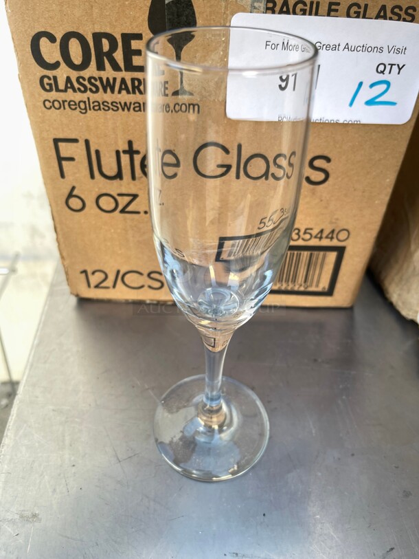New! Core  Flute Glass 6 OZ NSF  - Image 4 of 4