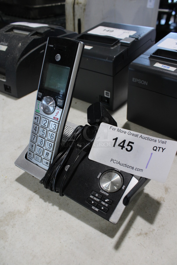 AT&T Countertop Cordless Telephone on Cradle. 6.5x4x7 - Image 2 of 3