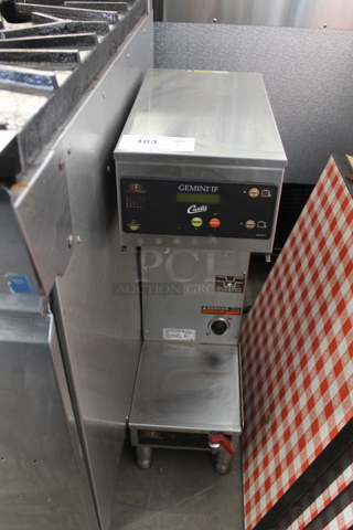 Curtis GEMSIF10A2419 Stainless Steel Commercial Countertop Coffee Machine w/ Hot Water Dispenser. 220 Volts, 1 Phase. 