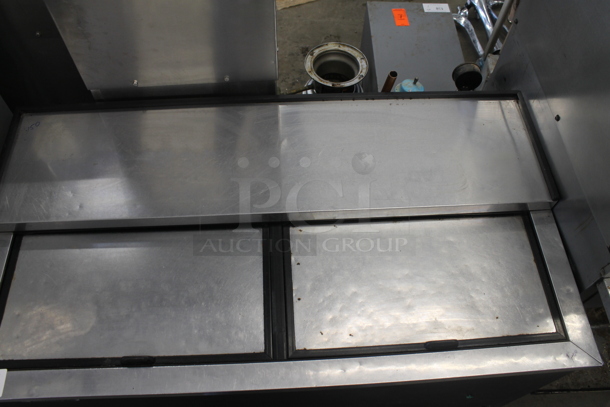 True TD-60-18 Stainless Steel Commercial Back Bar Bottle Cooler w/ 2 Sliding Lids. 115 Volts, 1 Phase. Tested and Working! - Image 3 of 5