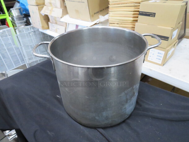 One Stainless Steel Stock Pot. 10.5X10