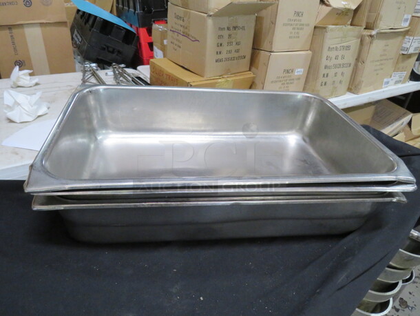 Full Size 4 Inch Deep Stainless Hotel Pan. 3XBID