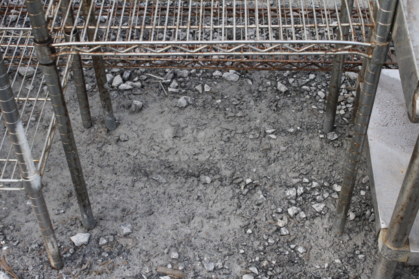 Chrome Finish 4 Tier Wire Shelving Unit. BUYER MUST DISMANTLE. PCI CANNOT DISMANTLE FOR SHIPPING. PLEASE CONSIDER FREIGHT CHARGES. - Image 2 of 2