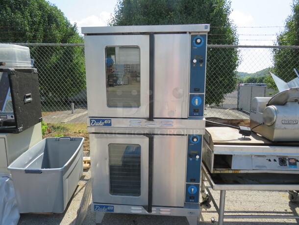 Duke 6/13 Natural Gas Full Size Convection Oven With 13 Racks. Unable To Test.  2XBID. 2 Ovens Make 1 Double Stack.  - Image 1 of 4