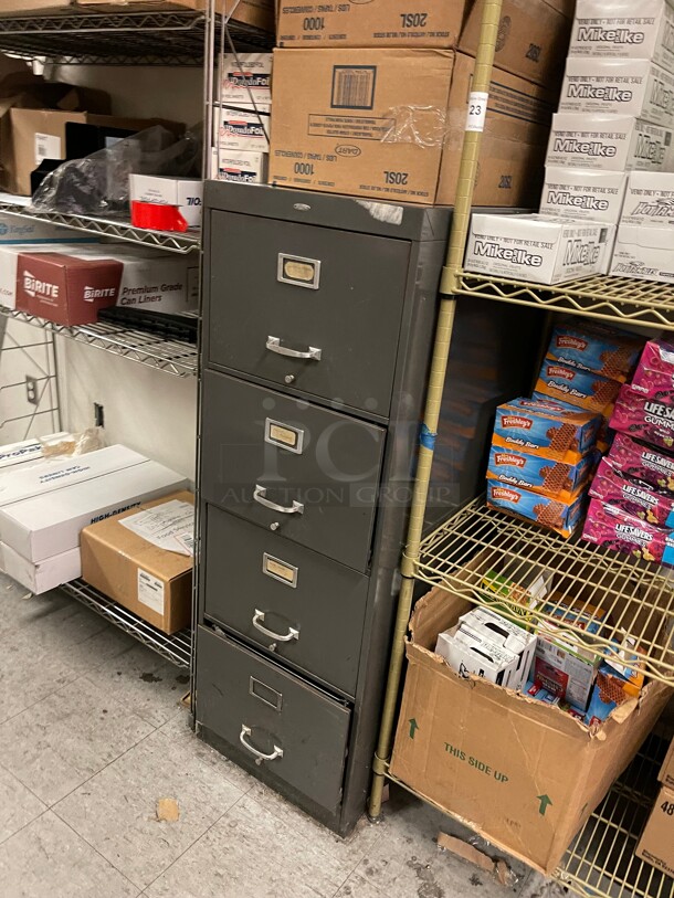 Nice! Cole-Steel  18 Inch Wide  Lateral 4-Drawer File Cabinet, Metal, Putty - Image 2 of 7