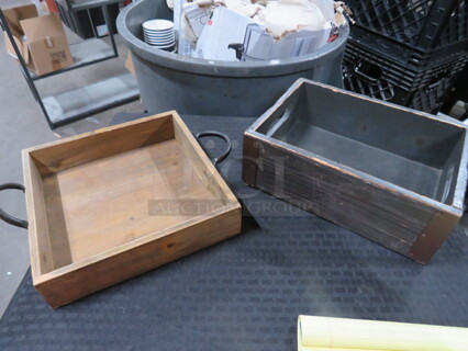 Assorted Wooden Decor Box. 2XBID