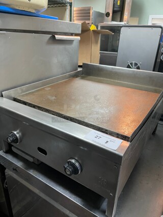 Working! Jade Range JGT-2424 24 inch Commercial Gas Griddle w/ Thermostatic Controls - 1 inch Steel Plate, Natural Gas NSF Tested and Working!