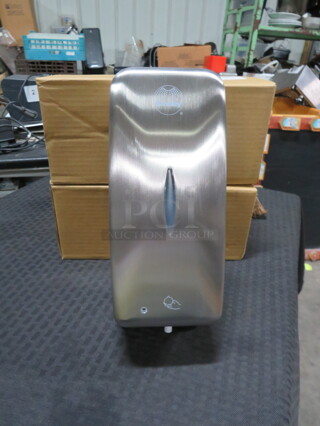 One NEW Stainless Steel Bradley Automatic Soap Dispenser. # 6A01-110000.