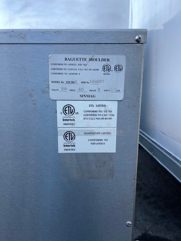 WOW! Doyon Commercial Baguette Moulder French Bread Moulder For 1 3/4 to 42 1/3 oz Loaves NSF 220 Volt 3 Phase Tested and Working! - Image 4 of 10