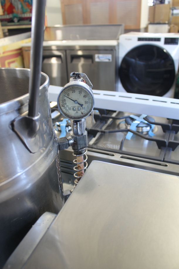 Groen TDB/4-20 Stainless Steel Commercial Countertop 20 Quart Steam Tilting Kettle on Stand. 208 Volts, 3 Phase. - Image 6 of 9