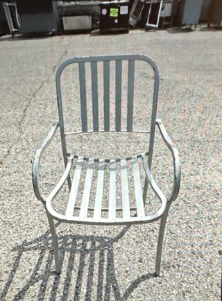 Metal Patio Arm Chair. 2XBID